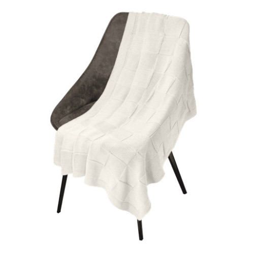 Плед Селла (Cella) вязаный, бежевый (без подарочной коробки)