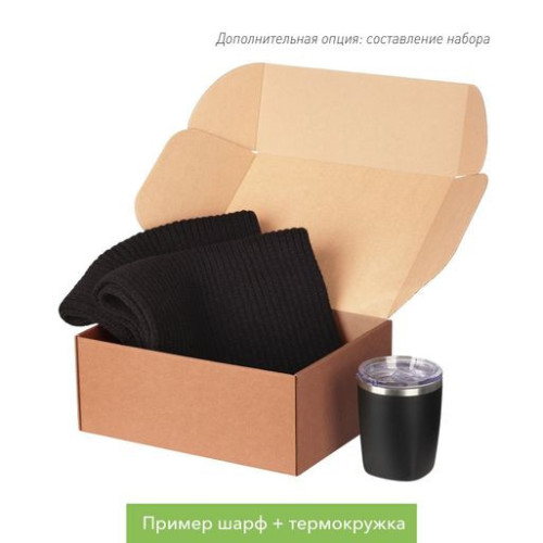 Шарф Форгес (Forges) вязаный, черный Шарф Форгес (Forges) вязаный, черный