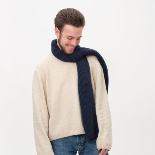 Шарф Форгес (Forges) вязаный, синий Шарф Форгес (Forges) вязаный, синий