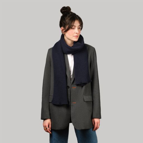 Шарф Форгес (Forges) вязаный, синий Шарф Форгес (Forges) вязаный, синий