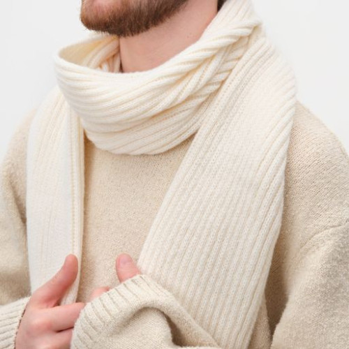 Шарф Форгес (Forges) вязаный, бежевый Шарф Форгес (Forges) вязаный, бежевый