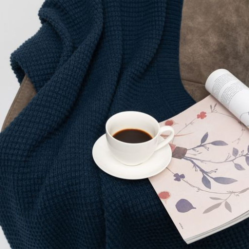 Плед Мальта Софт (Malta Soft) вязаный, 160*90 см, синий Плед Мальта Софт (Malta Soft) вязаный, 160*90 см, синий