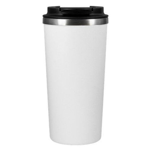 Термокружка вакуумная Палермо (Palermo), белая, зернистое покрытие