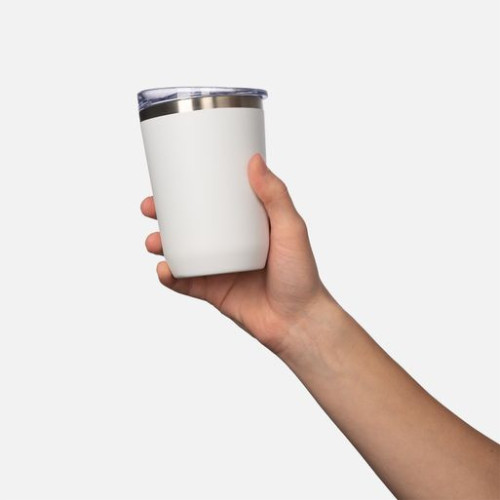 Термокружка вакуумная с керамическим покрытием Арктик (Arctic), белый/синий