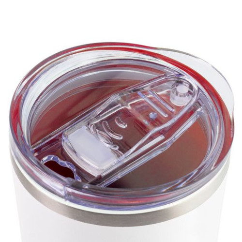 Термокружка вакуумная с керамическим покрытием Арктик (Arctic), белый/красный