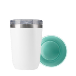 Термокружка вакуумная с керамическим покрытием Арктик (Arctic), белый/аква