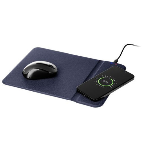 Коврик для мыши с беспроводным зарядным устройством 15W Онор (Honor), синий