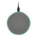 Беспроводное зарядное устройство с подсветкой 15W Аурис (Auris), серое