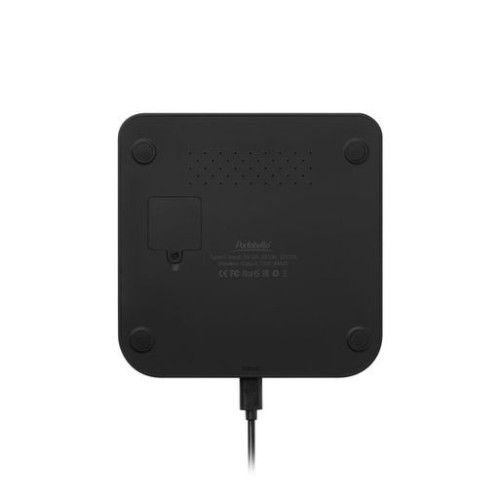 Зарядная станция с часами 15W Rigel, черная Зарядная станция с часами 15W Rigel, черная