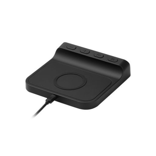 Зарядная станция с часами 15W Rigel, черная Зарядная станция с часами 15W Rigel, черная