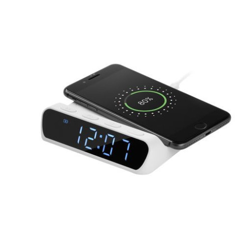 Зарядная станция с часами 15W Ригель (Rigel), белая