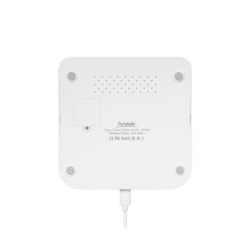 Зарядная станция с часами 15W Ригель (Rigel), белая