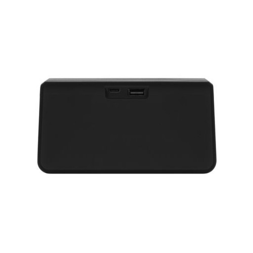 Зарядная станция с часами 15W Флейм (Flame), черная