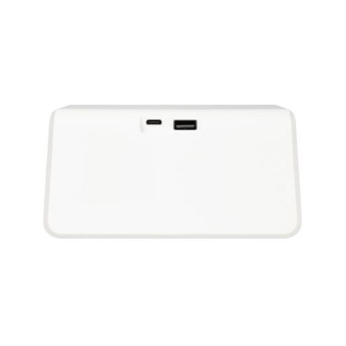 Зарядная станция с часами 15W Флейм (Flame), белая