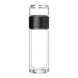 Бутылка стеклянная с двойными стенками Терсо (Terso), черная