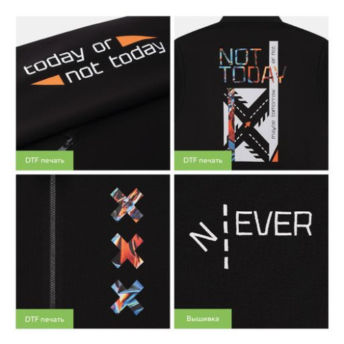 Толстовка на молнии Астин (Astin) черная