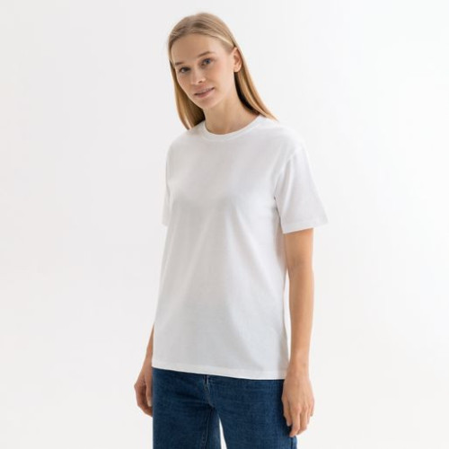 Футболка унисекс Крис (Kris), 150 гр., белая (теплого оттенка)