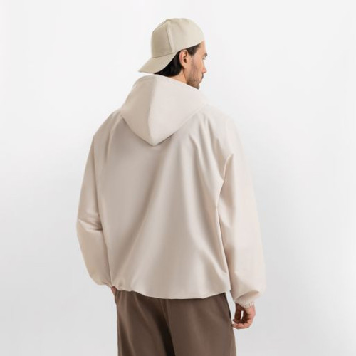 Ветровка (анорак) оверсайз унисекс Риссман (Rissman), бежевая