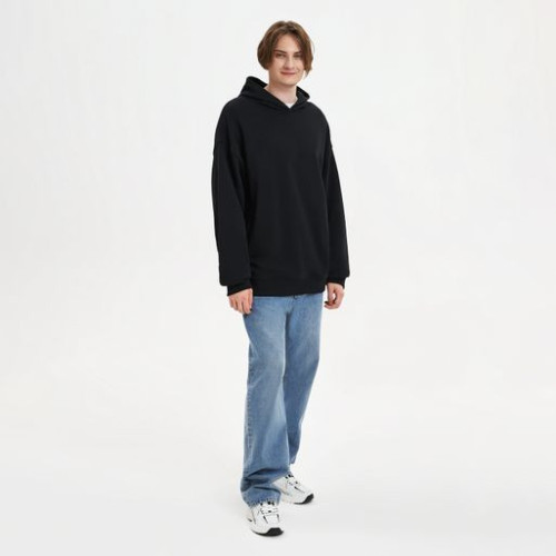 Худи оверсайз унисекс Фьюжн (Fusion), черный