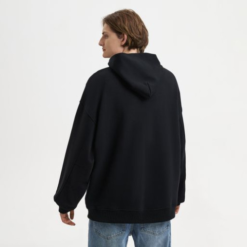 Худи оверсайз унисекс Фьюжн (Fusion), черный