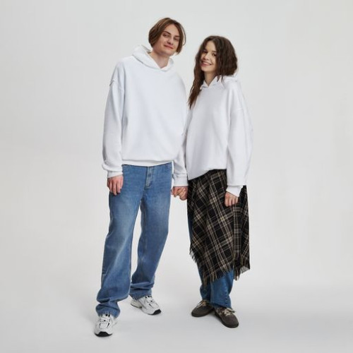 Худи оверсайз унисекс Фьюжн (Fusion), белый