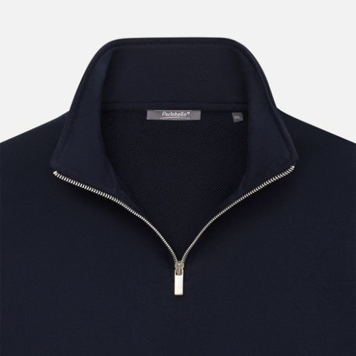 Толстовка на молнии унисекс Флоу (Flow), темно-синяя Толстовка на молнии унисекс Флоу (Flow), темно-синяя