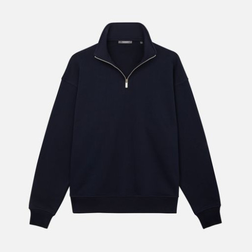 Толстовка на молнии унисекс Флоу (Flow), темно-синяя Толстовка на молнии унисекс Флоу (Flow), темно-синяя