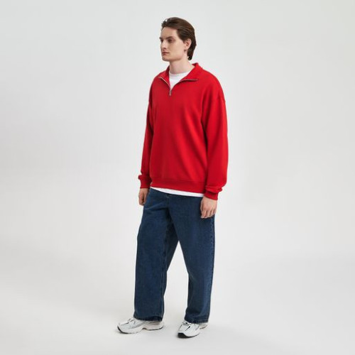 Толстовка на молнии унисекс Флоу (Flow), красная Толстовка на молнии унисекс Флоу (Flow), красная