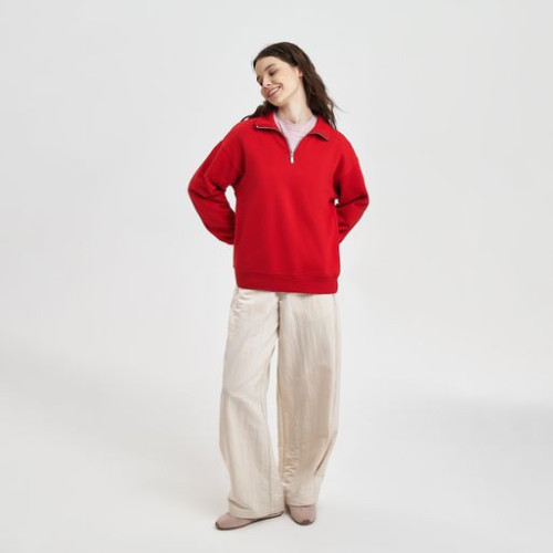 Толстовка на молнии унисекс Флоу (Flow), красная Толстовка на молнии унисекс Флоу (Flow), красная