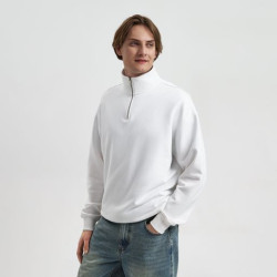 Толстовка на молнии унисекс Флоу (Flow), белая