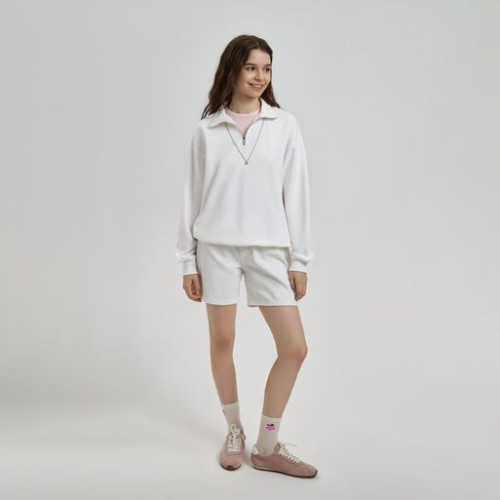 Толстовка на молнии унисекс Флоу (Flow), белая