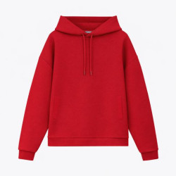 Худи релакс унисекс Баланс (Balance), с начесом, красный