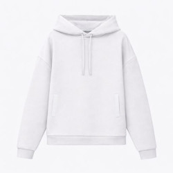 Худи релакс унисекс Баланс (Balance), с начесом, белый