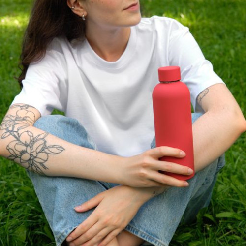 Термобутылка вакуумная герметичная Прима (Prima), красная Термобутылка вакуумная герметичная Прима (Prima), красная