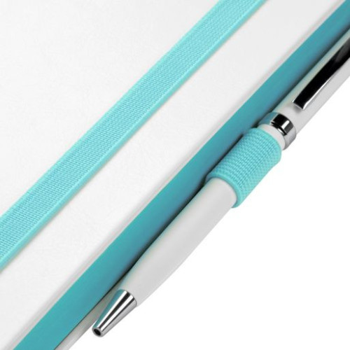 Ежедневник Арктик (Arctic) недатированный, белый/бирюзовый