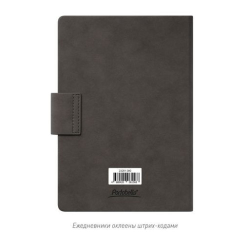 Ежедневник Риц (Ritz) недатированный, серый, твердая обложка