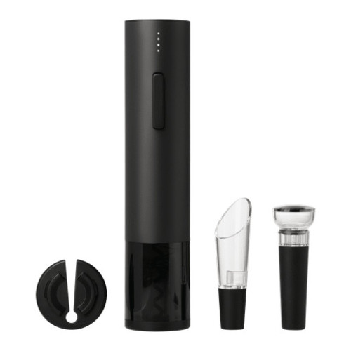 Набор для вина с электрическим штопором Сакраменто (Sacramento), черный