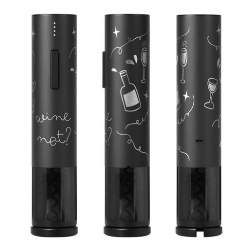 Набор для вина с электрическим штопором Сакраменто (Sacramento), черный