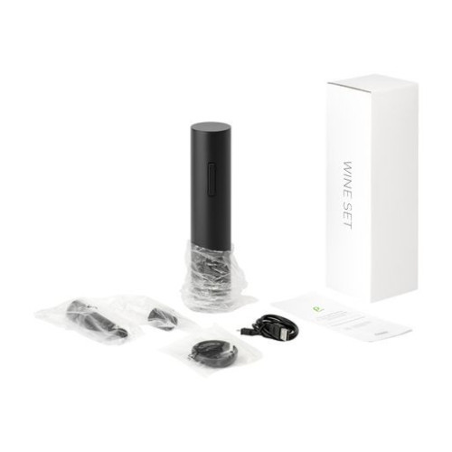 Набор для вина с электрическим штопором Сакраменто (Sacramento), черный