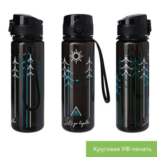 Бутылка для воды Комо (Como), черная Бутылка для воды Комо (Como), черная