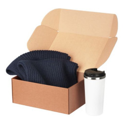 Подарочный набор Форгес (Forges), синий (шарф, термокружка)