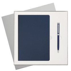 Подарочный набор Стар (Star), синий (ежедневник, ручка)