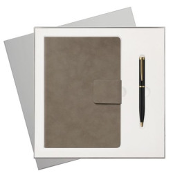Подарочный набор Риц (Ritz), бежевый (ежедневник, ручка)
