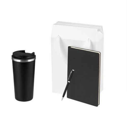 Подарочный набор Палермо (Palermo), черный (термокружка, ежедневник, ручка)