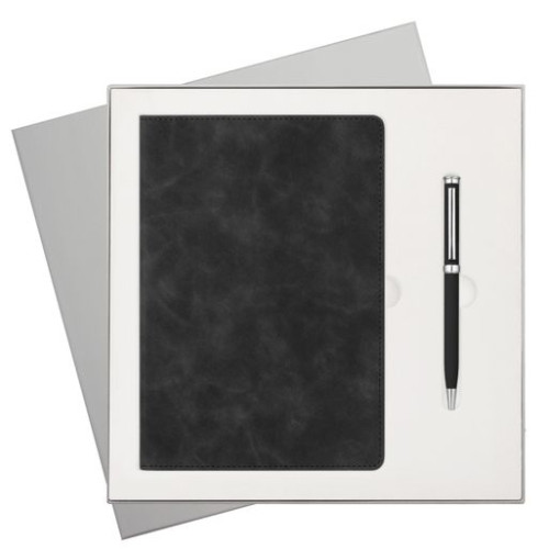 Подарочный набор Верона (Verona), черный (ежедневник, ручка)