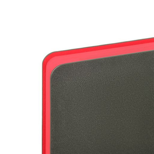 Ежедневник Латте софт-тач (Latte soft touch) недатированный, серый/красный