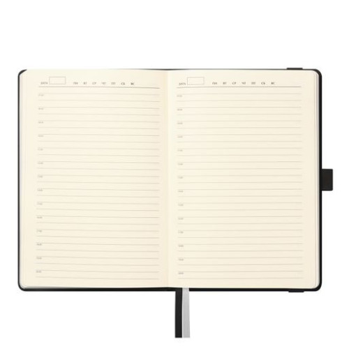 Ежедневник Гэлакси (Galaxy) недатированный, жесткая обложка, срез голограф. фольга, черный