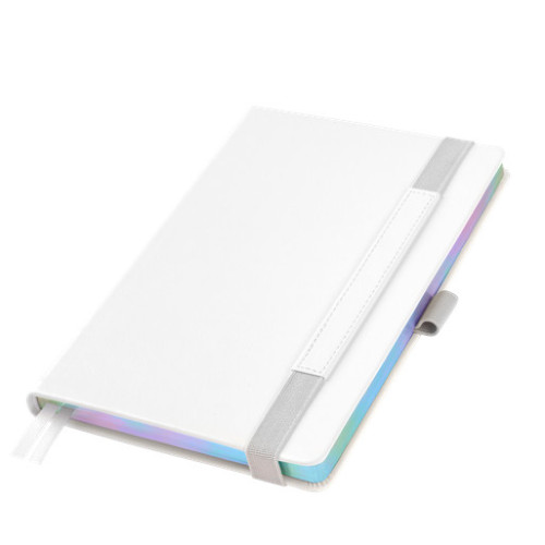 Ежедневник Гэлакси (Galaxy) недатированный, жесткая обложка, срез голограф. фольга, белый