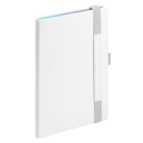 Ежедневник Гэлакси (Galaxy) недатированный, жесткая обложка, срез голограф. фольга, белый