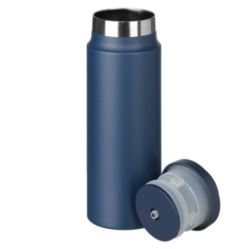 Термобутылка вакуумная герметичная Аллегра (Allegra), синяя Термобутылка вакуумная герметичная Аллегра (Allegra), синяя